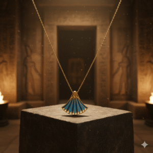 قلادة اللوتس المصرية الفضية