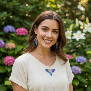 Ensemble papillon en argent